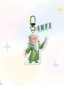 16款独一无二的MBTI人格类型个性化亚克力钥匙扣，16款MBTI人格类型配对钥匙扣，耳机盒挂件，亚克力包包挂饰，情侣背包挂件，配饰，独特礼物，可爱钥匙扣，包包挂饰，钥匙扣，节日礼物，生日礼物，意义非凡的礼物 - 彩色 - 查看 12