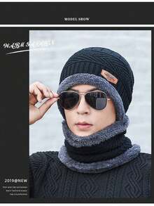 Winter Knitted Gloves, Knitted Hat, Scarf Warmer Set, Outdoor Gloves Hand Warmer - Multicolor - View 3