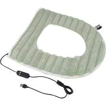 Toilet Covers - Heated Toilet Toilet Warmer Temperature Adjustable Toilet Pad Winter Toilet Cover Pad Warmer Powered Heating Warm Toilet Cover Toilet - Verde - Ver 2