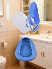 1pc Portable Urinal + Bedpan, Unisex Travel Urinal, Car Urinal, Hiking, Emergency With Cover And Funnel, Suitable For Men, Women, Elderly, Camping And Outdoor Activities