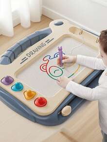 儿童涂鸦画板、儿童美术绘画玩具、益智玩具、男孩女孩学习教育玩具、磁铁、儿童书写/绘画板用品、生日礼物 - 彩色 - 查看 1