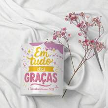 JPS INFO Caneca Religiosa Versículos Bíblicos 1 Tessalonicenses 5:18