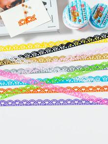 1 Cuộn Băng Ren Rỗng, Băng Trang Trí Quà Tặng Tinh Tế, Băng Ren Làm Bằng Chất Liệu Trong Suốt Chống Thấm Nước, Băng Không Khí Lễ Hội - Nhiều màu - Xem 4