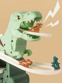 1 Set Of Electric Track Dinosaur Toy, Dinosaur-Themed Electric Track Playhouse Toy, With Music, Lights, Slide, Adventure Games, And Interactive Toys. Includes An Adventure Slide And Climbing Track. Birthday Gift. - Multicolor - View 5