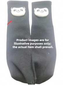 1 par de calcetines unisex 3D de panda - Diseño único de muñeco de panda con patrón personalizado y divertido, calcetines de tripulación novedosos para parejas, idea de regalo divertida y creativa