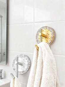 1 قطعة/3 قطع/5 قطع خطاف ذهبي/فضي، خطاف حمام، خطاف بدون ثقب، خطاف ديكوري للحمام، مناسب لمناشف، مناشف الاستحمام، كرات الاستحمام، قلائد، ساعات، يمكن استخدامه في الحمام، غرفة النوم، المكتب، غرفة المعيشة. - متعدد الألوان - مشاهدة 4