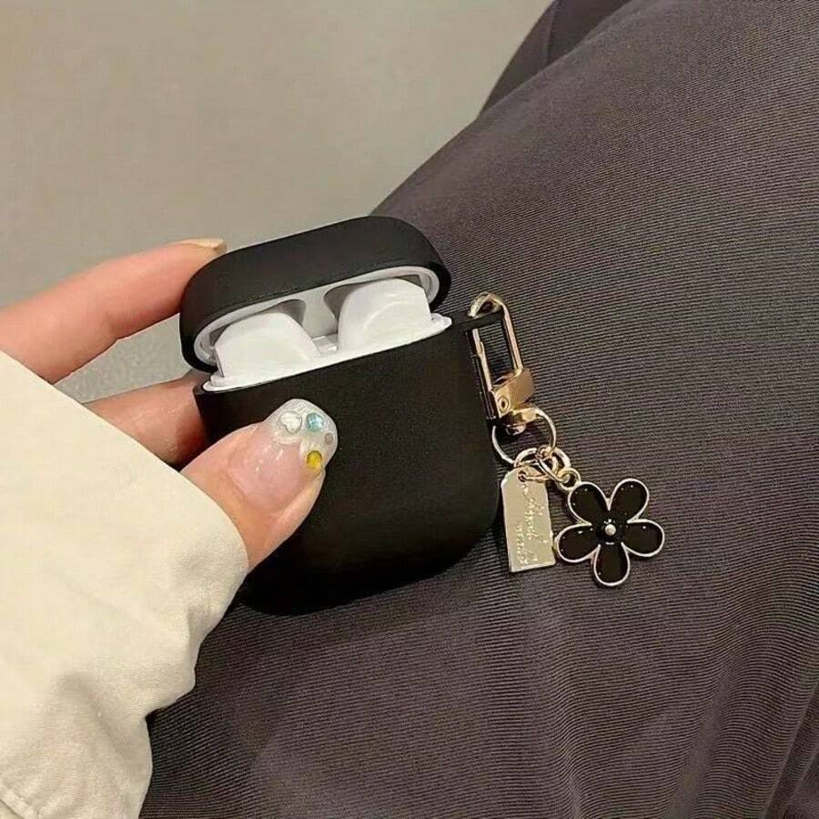 极简哑光透明/黑色软壳耳机保护套，适用于第三代 Pro 耳机，苹果无线蓝牙耳机保护壳 1/2 - 黑色 - 查看 1