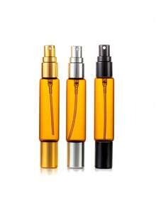 2pcs 0.34oz Dual-Purpose Perfume Spray Bottles With Rollerball - Clear Glass, Refillable, Portable & Easy To Use, Essential For Travel And Office, Includes Eau De Toilette And Facial Mist Bottles, Travel Accessories | Refillable Perfume Atomizer | Refillable Spray Bottle (Brown Bottle) - Brown - View 16