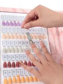 Tarjeta de colores de 120 colores de esmalte de uñas acrílico removible, libro de exhibición de arte de uñas, tabla de muestras de color de gel de uñas - Multicolor - Ver 3