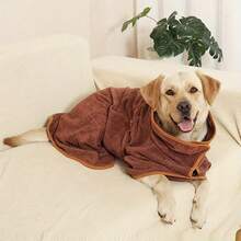 1件寵物狗超吸水浴袍和腰圍浴巾