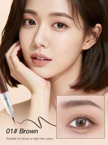 Life Girls 1支防水、防汗、持久的液体眉笔，打造自然眉形，适合初学者打造根根分明的羽毛眉 - 彩色 - 查看 8