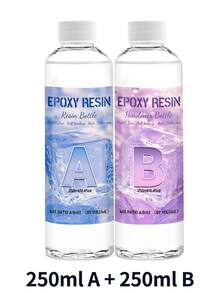 Bộ nhựa Epoxy 240ml/500ml, nhựa Epoxy trong suốt, không bọt khí, tỷ lệ 1:1, dùng để phủ, đúc, trang trí bàn, DIY, nghệ thuật nhựa, vật liệu làm thủ công, bộ dụng cụ làm đồ thủ công bằng nhựa dành cho người mới bắt đầu. - Nhựa Epoxy - Xem 9