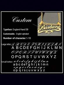 قلادة اسم مخصصة من الفولاذ المقاوم للصدأ بطلاء ذهبي أنيق - 5 خيارات للخط للتخصيص، مناسبة لعيد الأم، عيد الحب، أعياد الميلاد، حفلات الزفاف وحفلات التخرج - هدية فريدة للسيدات، رومانسية رقيقة، أسود، فضي، ذهبي، أنيق، ملون، عتيق، بسيط، متنوع الجنس، كاجوال، جميل، مخصص، فريد، هدايا مثالية له - النمط 3 - مشاهدة 4