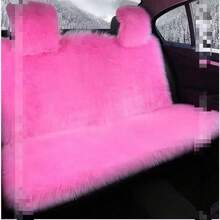 豪华毛绒汽车座椅垫 - 加厚、保暖、可水洗、贴合式座椅垫