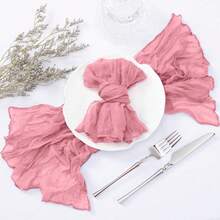 6 paquetes de servilletas de gasa de 20"X20" color verde salvia, servilletas de gasa rústicas a granel para decoración de mesa de cena para boda, despedida de soltera, baby shower y fiestas