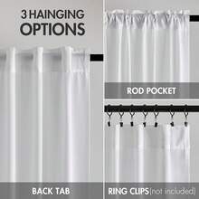 White Privacy Sheer Curtains 84 Inch, Light Filtering 2 Panels Set - White - View 9
