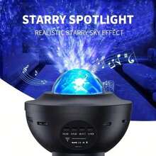 Projector Galaxy Night Light With Ocean Wave Music Speaker Sky Room Decoration Light Projector For Bedroom Decoration Lamps - 星星 - 查看 8