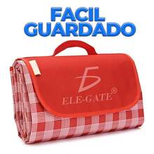 Mantel Tapa Impermeable Picnic Camping Portátil Samsier - Rojo - Ver 3
