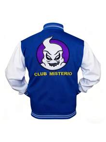 Chamarra Sudadera Beisbolera Unisex Club  Fede Infantil Misterioss - Azul - Ver 4