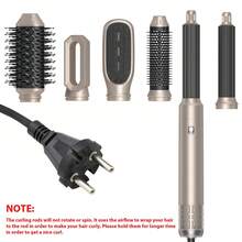PinkSings Champagne 6 In 1 Hair Dryer Brush Set 60000RPM High Speed Auto Wrap Curling Iron 3 Temperature 1000W Powerful Negative Ionic Blow Dryer With Styler Volumizer, Hot Air Brush, Left&Right Curler Wand,Thermal Brush Set - EU C Type Plug(220-240V) - View 12