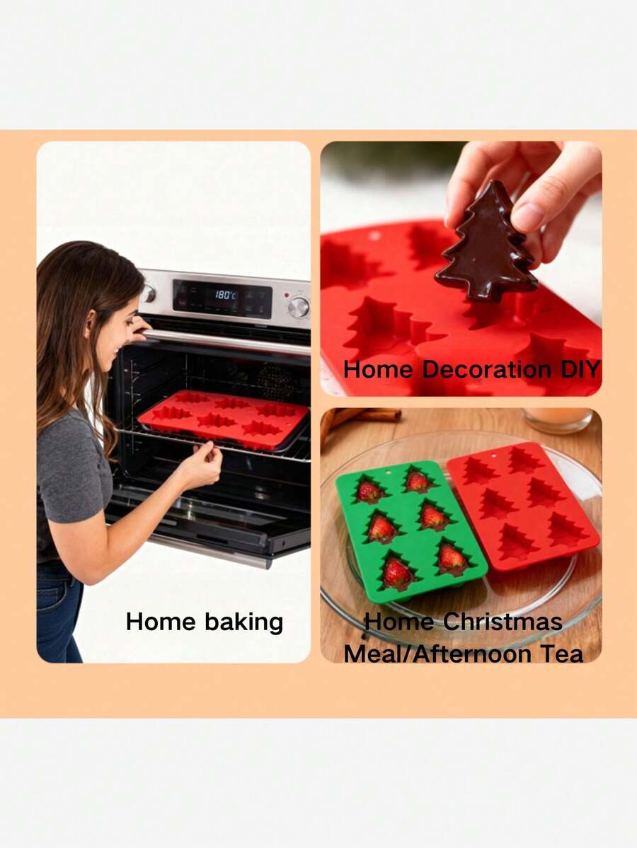 Formy silikonowe w kształcie choinki do mydła, czekolady, ciasta, bomby kakaowej, bomby do kąpieli, lodu, świec, jedzenia, 3D, świąteczne przysmaki, tacki do pieczenia i zamrażania, akcesoria kuchenne, forma do pieczenia
