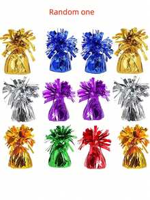 金色气球配重物，重型气球配重物，1 包，用于气球的金属箔配重物，生日派对和婚礼桌中心装饰气球配重物，4.8 英寸 DIY 气球配重物，适用于氦气球 - 彩色 - 查看 10