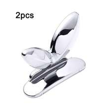 两件套马桶座圈提升器 - 创意防污手柄，轻松提升设计，耐用塑料材质，适用于马桶盖/卫生洁具，高光泽表面：易于自粘安装，可重复使用 - 家用浴室必备实用配件