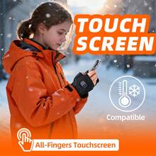 1 Pair Heated Gloves With Digital Display, 3 Temperature Settings (113°F, 122°F, 131°F), 2000mAh Battery, Up To 6 Hours Runtime, USB-C Charging, Fingerless Design, Suitable For Home Office, Housework And Light Outdoor Activities