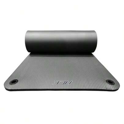 15mm Yoga Mat With Hanging Holes,Exercise Mat For Men, Women And Kids, Non-Slip Fitness Workout Mat, Friendly NBR...