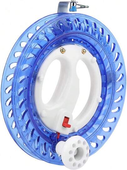 Carrete de Línea de Pesca, Rueda de Pesca de Mar Multifunción ABS, Accesorio de Carrete de Pesca de Línea de Mosca para Envolver Alambre de Mano (Azul)