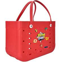 Large Capacity Breathable EVA Women's Beach Bag, Oversized Multi-Size Eva Handbag, Eva Tote Bag, Eva Shoulder Bag, Eva Basket Bag, EVA Beach Bag - Lightweight And Durable Solid Color Open Design, Large Waterproof And Sandproof Washable Sturdy Open Handbag, Suitable For Beach, Swimming Pool, Sports, Shopping, Picnic - Fashionable Holiday Accessories, Beach Bags, Festivals, Casual Outings, Holiday Gifts - Nhiều màu - Xem 11