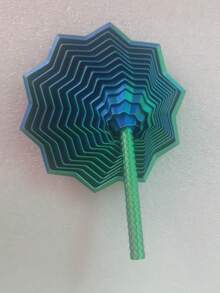 1个3D打印指尖玩具，感官指尖星形六边形带手柄，缓解压力胡萝卜蛋糕多边形错觉螺旋，新年礼物（颜色因3D打印角度不同而有所差异） - 彩色 - 查看 15