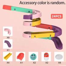 儿童、DIY、组装轨道、滚轴滑梯、婴儿洗澡玩具、旋转音乐、浴室、戏水玩具、可爱小鸭、洗澡玩具