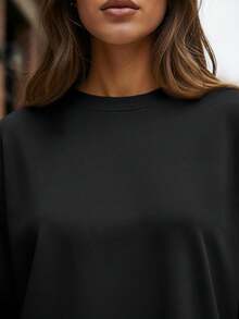 Womens Oversized Long Sleeve Shirts Basic Crewneck Tee Fall Tops Casual Workout Y2K Fashionable Clothes - Màu vàng - Xem 11