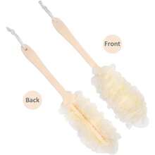 Cepillo de esponja de malla de nailon suave para ducha, esponja de esponja de malla de nailon suave para ducha, luffa en un palo para hombres y mujeres, exfoliante para limpieza de fregado para ancianos paquete de 3, blanco - Paquete de 3, Color Blanco - Ver 3