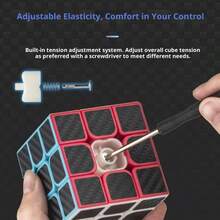 1pc Magic Carbon Fiber Puzzle Cube, Intellectual Toy, 5.6*5.6 Puzzle Cube To Exercise Intelligence And Hands-On Ability, Perfect Birthday/Christmas Gift - Multicolor - View 4