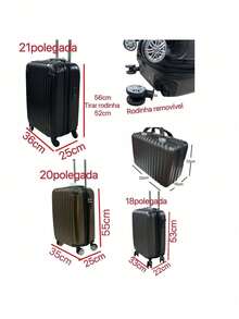 Carry-On Suitcase With Anti-Theft Zipper! - 金色 - 查看 2