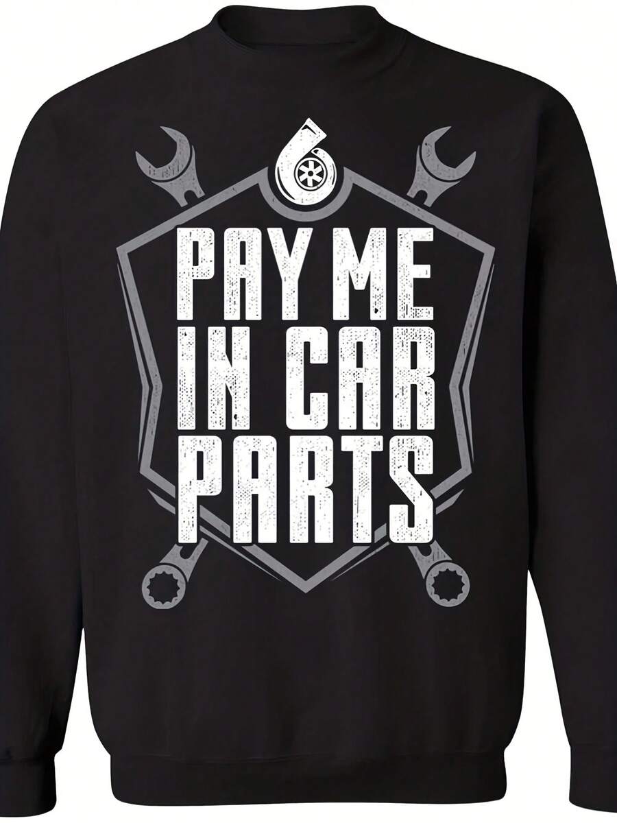 Pay Me In Car Parts Automot Mecic Turbo Crewneck Sweatshirt,Autumn/Winter Hoodie Autumn Set - 款式18 - 查看 1