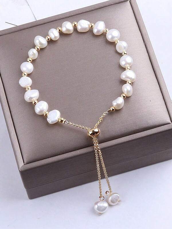 Pulsera De Perlas Falsas Moradas Con Estilo Vintage Francés Para Joyería De Fiesta Para Mujeres