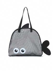 1 PC Beach Vacation Style Woven Beach Bag, Large Capacity Beach Bag, Fish-Shaped Woven Shoulder Bag, Must-Have Shoulder Bag For Mom's Beach Outings - Multicolor - View 9