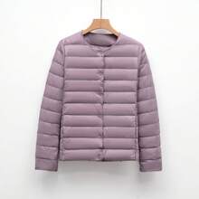 Women Outdoor Down Jackets - Light Purple - View 4