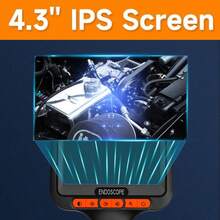 4.3" IPS Screen Industrial Endoscope Camera HD1080P Waterproof 1M For Pipe Sewer Inspection Borescope With Adjustable 8LEDs - Black - View 6