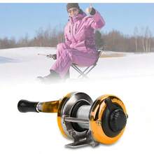 VGEBY Carrete de Pesca, Carrete de Pesca de fundición de Hielo de Metal Rueda giratoria de Pesca con Alambre para Agua Salada Agua Dulce XZQY - Como se muestra la foto - Ver 6