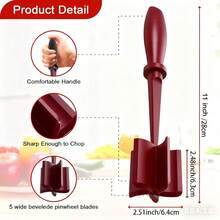 1pc Multi-Function Handheld Meat Chopper, Heat-Resistant Masher Blender For Making Burgers, Fruit Salads, Etc. - Multicolor - View 2