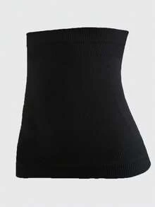 1pc Solid Color Nylon Seamless Waist Shaper, Breathable And Comfortable Women's Waist Belt, Women's Lingerie And Shapewear - Black - View 5