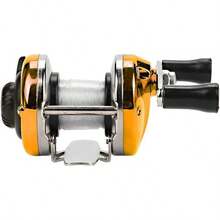 VGEBY Carrete de Pesca, Carrete de Pesca de fundición de Hielo de Metal Rueda giratoria de Pesca con Alambre para Agua Salada Agua Dulce XZQY - Como se muestra la foto - Ver 10