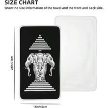 Laos - Toallas de mano de elefante de tres cabezas, secado rpido, toallas de microfibra de terciopelo coral, altamente absorbentes, uso como hotel, bao, ducha, toalla de mano, 16x 28 - Toallas de mano Blanco + - 16x28 pulgadas - Ver 3
