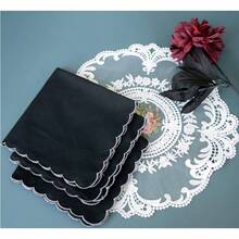 - Pauelos de algodn con bordado blanco para mujer - 6 piezas + BB - Ver 5