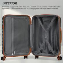 PP Hardshell Luggage 20 24 28 Inch Carry On Cabin Suitcase Expandable TSA Lock 360 Spinner Wheels Lightweight 3 Piece Set Check In Travel Holiday - Grey - View 8