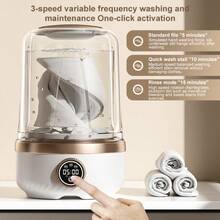 2L Mini Washing Machine, Lingerie Washer, 2-In-1 Mini Lingerie & Sock Washer, Small Underwear Washing Cup - Multicolor - View 2